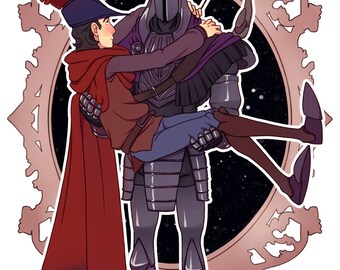 King's Quest - Graham and Achaka 12x18" poster print