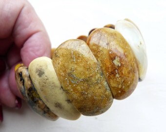 Vintage Amber Bracelet, Bernstein, Butterscotch Baltic Amber, 真正的琥珀手鍊, 26,61 g