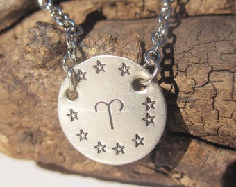 Aries Necklace Aries Jewelry Zodiac Jewelry Zodiac Necklace Personalized Jewelry Handmade Astrology Jewelry