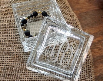 Monogrammed Camilla Crystal Jewelry Box, Personalized Jewelry Box, Personalized Crystal, Monogrammed Jewelry, Jewelry Box, Custom (CS4606)