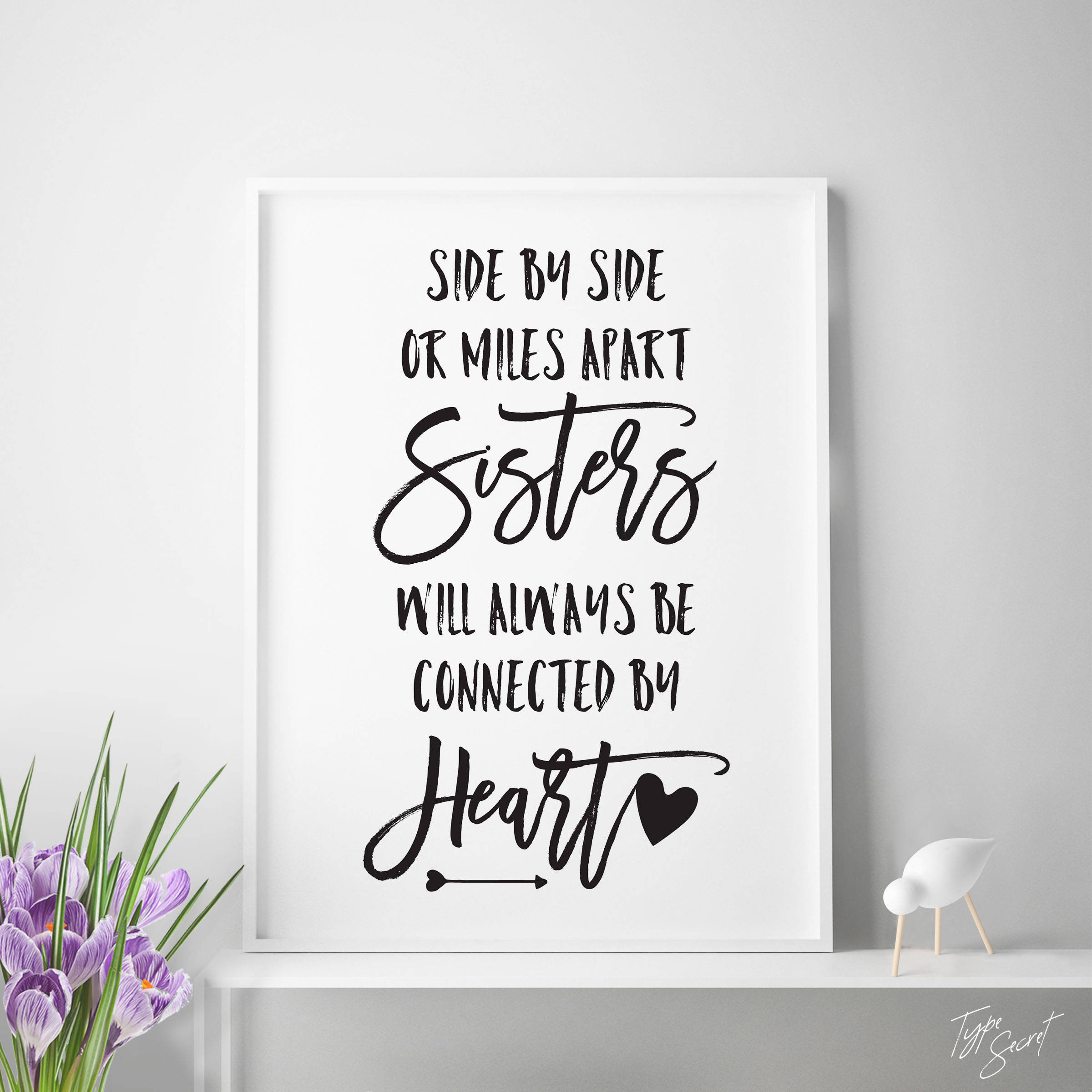 Printable Sister Quotes Sisters Quote Sisters Wall Art Big