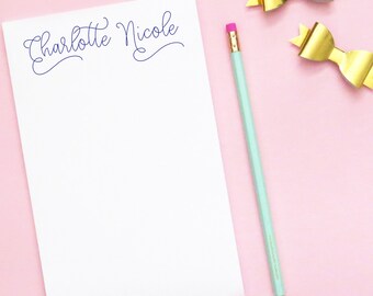 Personalized Notepad with Calligraphy, Personalized notepad set, Writing pad, Writing Paper, Stationery Paper, Custom Notepad, NP037