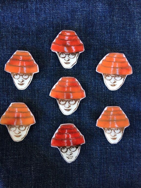 DEVO - Mark Mothersbaugh - magnet & pins