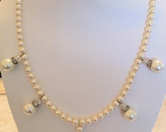 Swarovski pearls with crystals