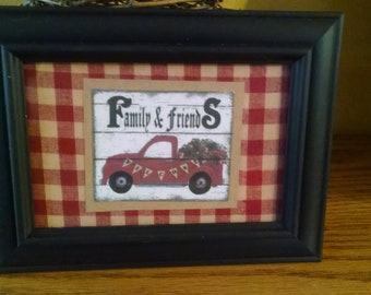 Little Red Truck Framed Picture