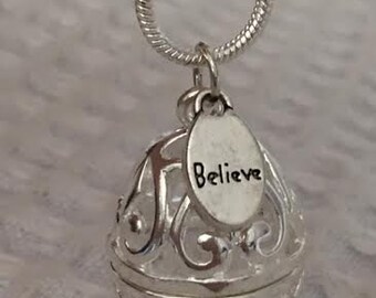 BELIEVE SILVER CAGE - Pendant Necklace