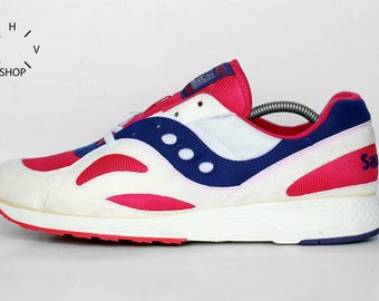 NOS 1994 Vintage Saucony Blaze NC sneakers / Kids Deadstock trainers / Womens Athletic shoes / Made in Taiwan 90s