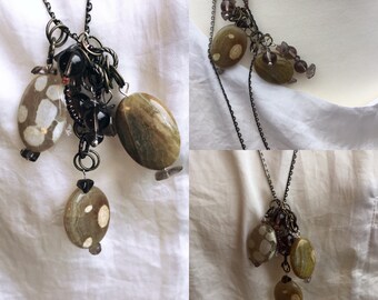 Agate Pendant Necklace, Handmade Pendant Necklace, Edinburgh Jewellery, Gemstones to Glamour Jewellery, Something Different