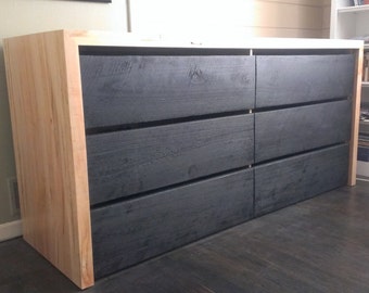Modern Dresser with burnt drawer fronts