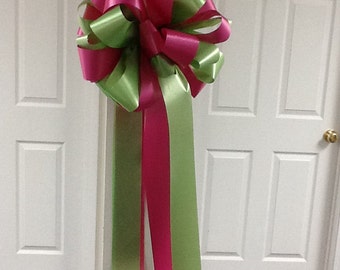 Hot pink & lime Green Party Bow