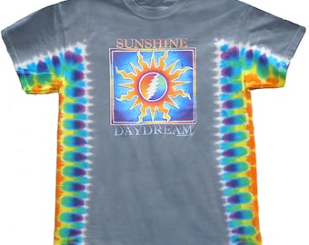 Grateful Dead T-Shirt - Sunshine Daydream Tie Dye / 13 point lightning bolt/ Sun/