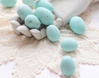 Robin Eggs, Speckled Eggs, Shabby Chic Spring Bird Nest Eggs, Shabby Chic Bird Nest,