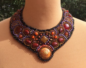 collar chest embroidered couture