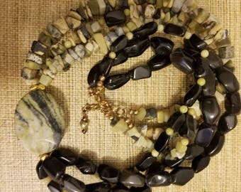 Yellow turquoise and blackstone