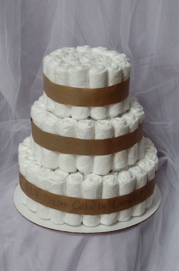 UNDECORATED 3 Tier LARGE Diaper Cake Plain DIY Make Your Own UNDECORATED 3 Tier LARGE Diaper Cake Plain DIY Make Your Own