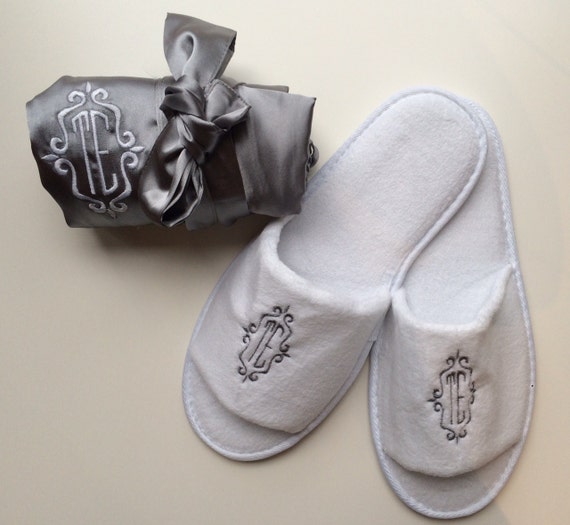 monogrammed spa slippers