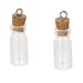 Set of 4 Small 1" Glass Vial Pendants with Cork Stoppers and Silver Wire Loops