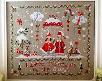 INSTANT DOWNLOAD Christmas in the Snow counted cross stitch patterns by Cuore e Batticuore at thecottageneedle.com PDF e-pattern Christmas
