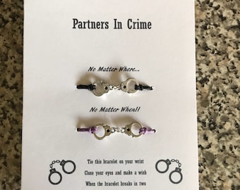 Partners in crime wish bracelets