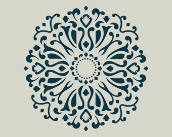 Rosette. Rose stencil. (Ref 381) adhesive vinyl stencil