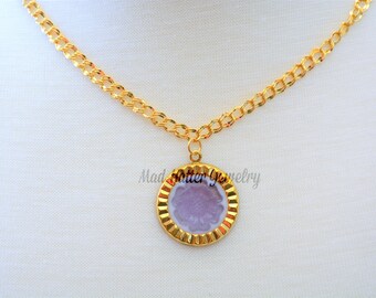Lilac Flower Pendant Necklace
