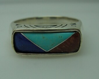 Womens Southwest style Silver ring