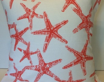 Salmon Starfish Pillow Cover