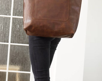 Leather Bag, Leather Tote Bag, Leather Tote, Leather Handbag, Leather Purse, Leather Laptop Bag, Leather Shopper, Amy - distressed brown