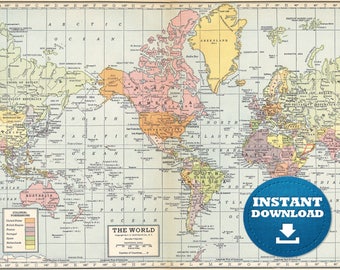 digital old world map printable download vintage world map printable map large world