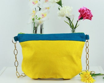 Two-tone YELLOW shoulder bag
