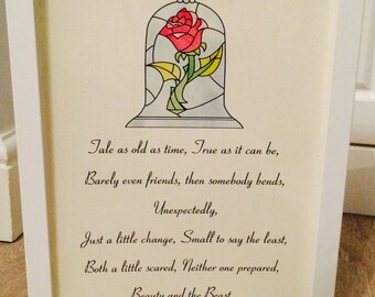 Beauty beast print | Etsy