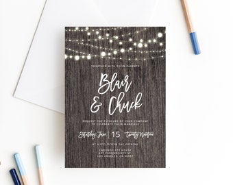 INSTANT DOWNLOAD Wedding invitation template, Rustic Printable Wedding Invitation, Invitation Suite, Wedding Invitation Set, Templett, W01