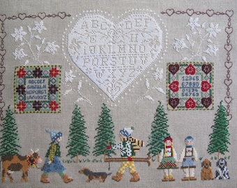 Fine embroidery "Tyrolean children"