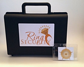 Gold Wedding Ring Security Briefcase with Badge