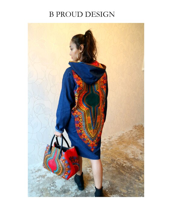 Denim Dashiki Tunic
