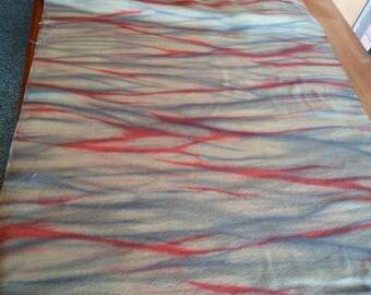 naturally dyed yellow red silk fabric, 38cm width, no.017