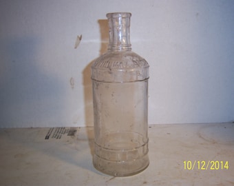 1900's Wm A Davis Boston, Mass Master Ink Bottle Clear 8 inch tall bottle