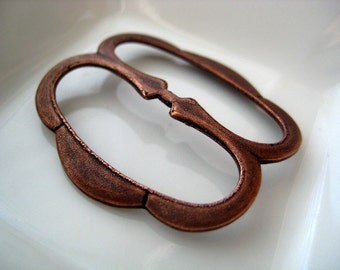 Cool steel buckle/slide in copper ox
