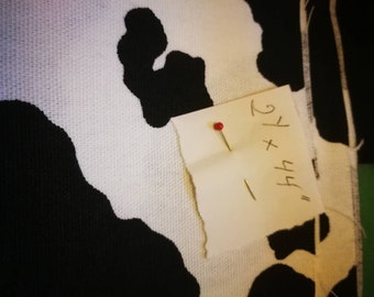 Cow print cotton fabric 2 yards sewing crafting clothing quilting