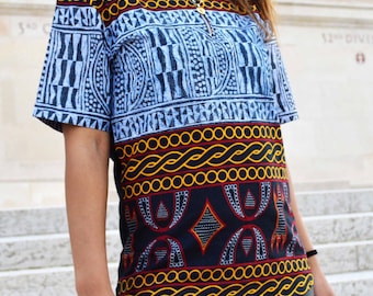 Mini tunic made from African fabric