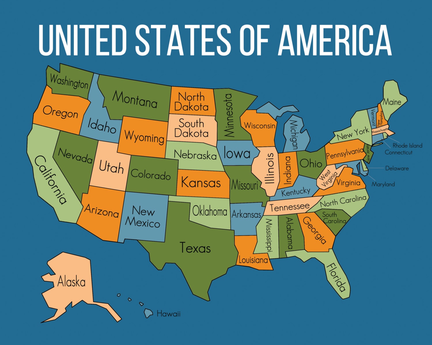 Show Usa Map With States