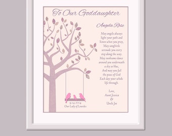 Gift For Goddaughter - Goddaughter Gift - Personalized Goddaughter Gift - Goddaughter Christening Gift - Christening Print