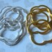 Clover Connector Link Charm Pendant / Quatrefoil Sterling Silver or Gold Vermeil, BRUSHED Link / 1-10 pcs, 24-24.5 mm, SMALL, n021