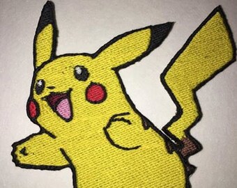 Iron On Patch Inspired Fan Art Pokemon Pikachu