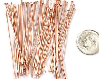 TierraCast 21 Gauge COPPER Head Pins 2" (50)