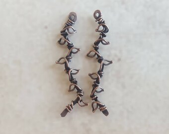 Rustic Components - Plant Findings - Artisan Findings - Handmade Earring Findings - Handmade Earring Components - Rustic Findings - Ivy Vine