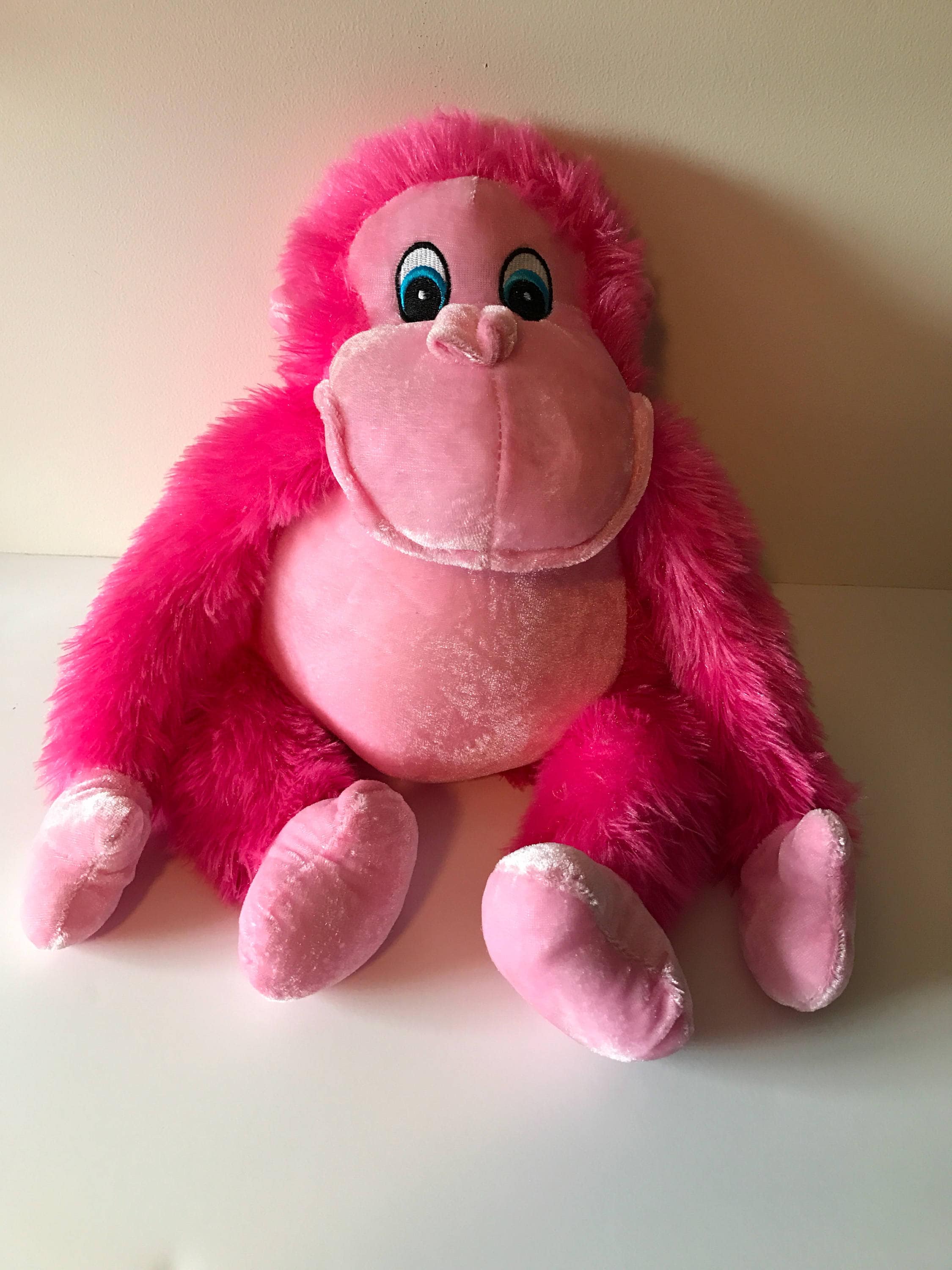 giant pink gorilla stuffed animal