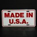 Vintage Made In USA Car Truck Vanity License Plate Novelty Vintage She Shed Cave Retro Metal Wall Sign Decor Hanging 70s American Patriotic