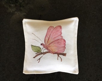 Sachet, sachet gift, lavender sachet, hand painted sachet, watercolor sachet, pretty sachet, mother friend teacher get well any occasion
