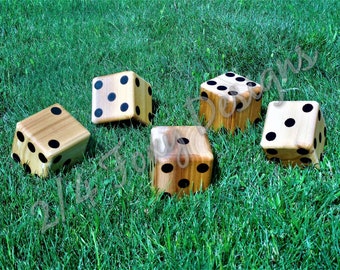 Wooden Yard Dice / Large Lawn Dice